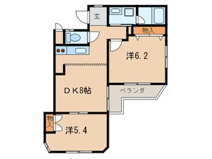 エクセリ－ヌ植田西の物件間取画像